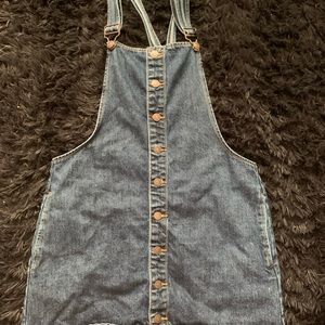 Denim overall dress